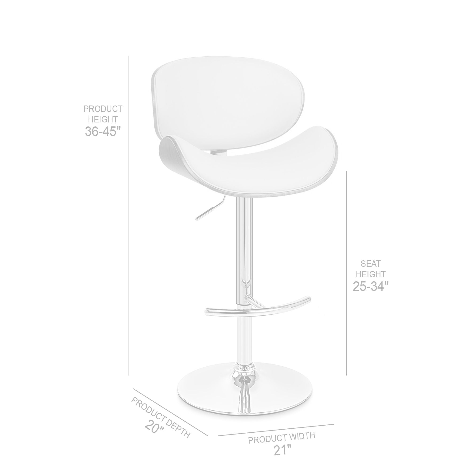 Naples - Adjustable Height Swivel Bar Stool - Walnut / Black