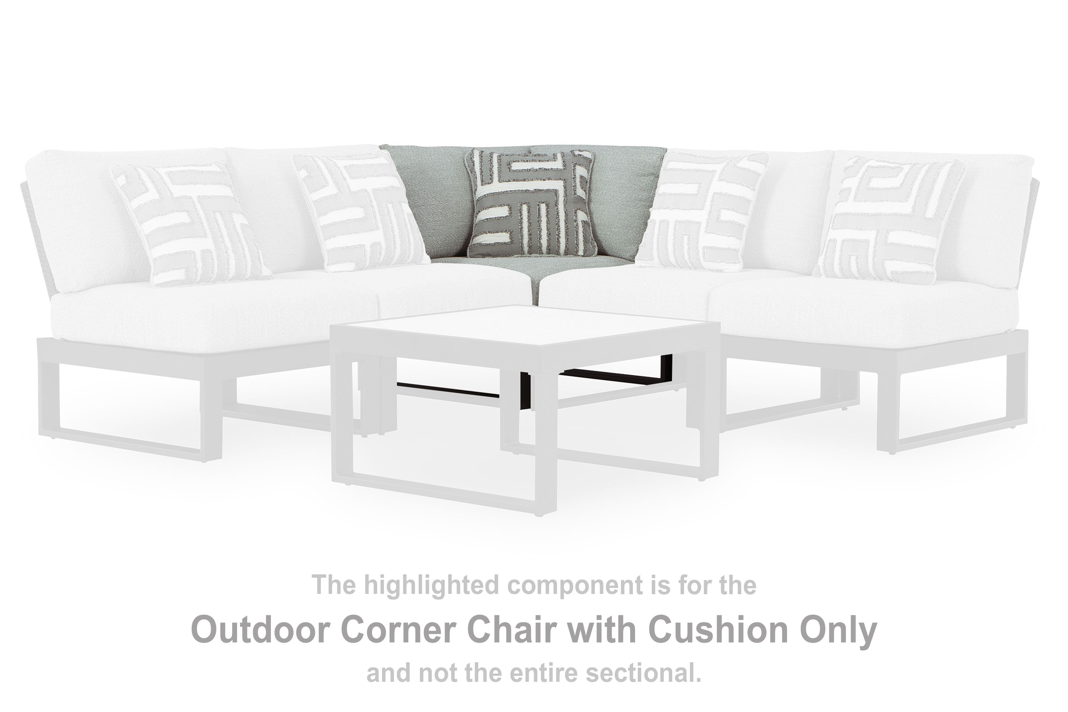 Beachloft - Corner With Cushion - Black / Gray