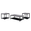 Linea - 3 Piece Occasional Set (1 Coffee & 2 End Tables) - Dark Gray