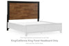 Kraeburn - King/California King Panel Headboard - Brown / Black