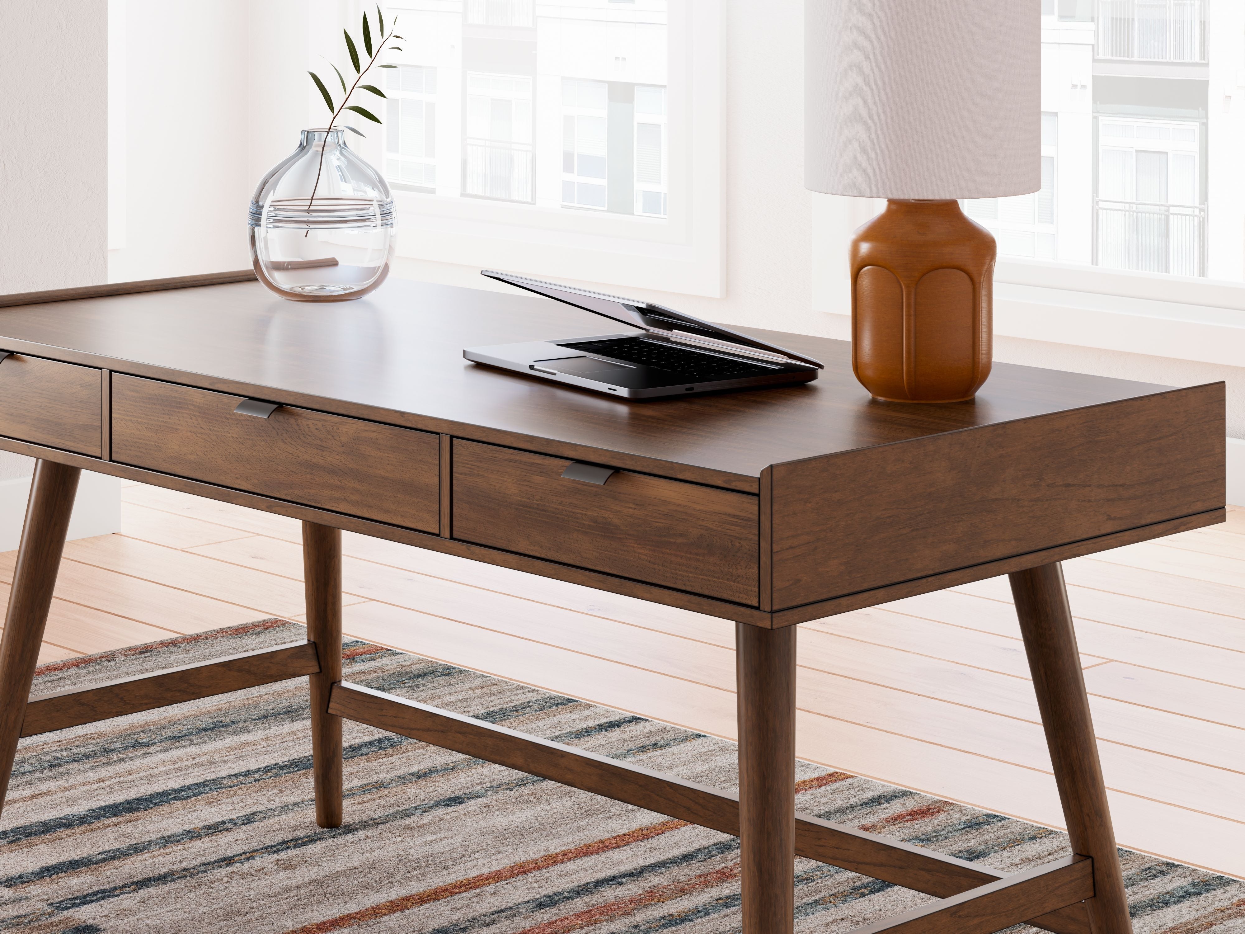 Lyncott - Home Office Desk - Brown