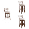 Mystic - Solid Wood Upholstered 30" Bar Height Swivel Barstool