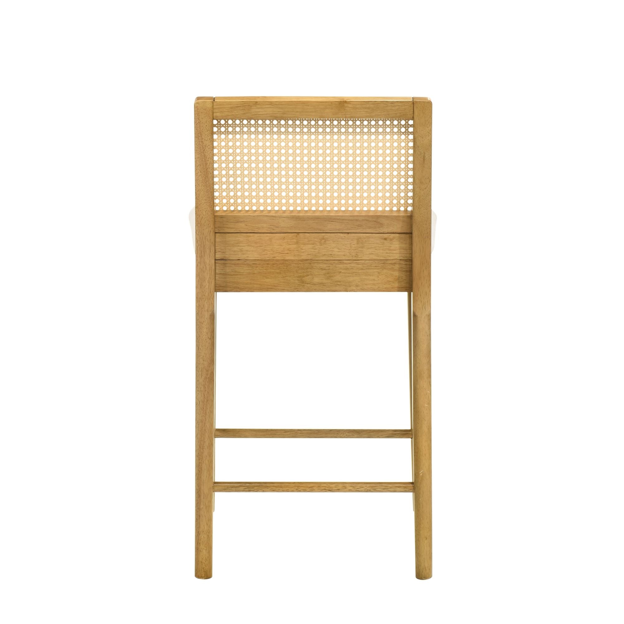 Tobias - Coastal Modern Wood Counter Height Kitchen Bar Stool