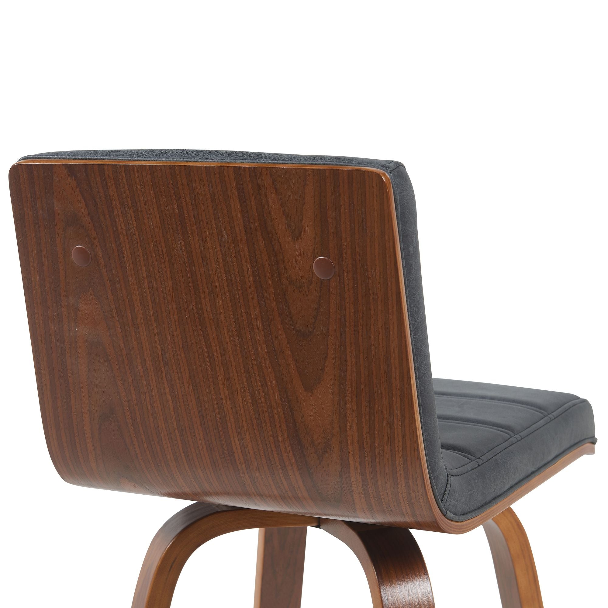 Vienna - Modern Counter Height Swivel Bar Stool - Walnut Finished Wood Frame