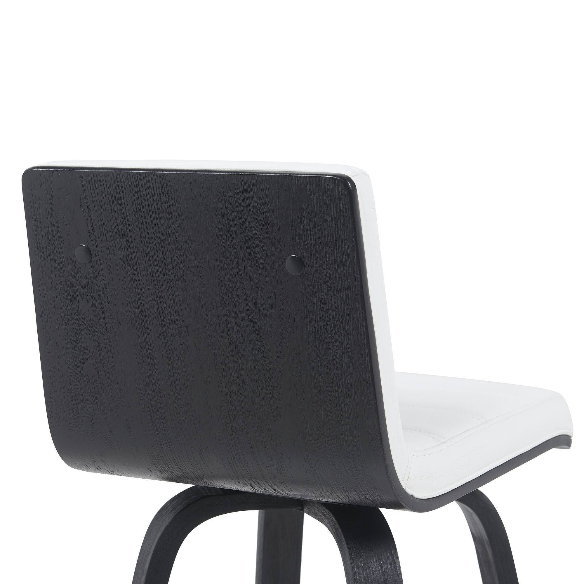 Vienna - Modern Counter Height Swivel Bar Stool - Black Brushed Wood Frame