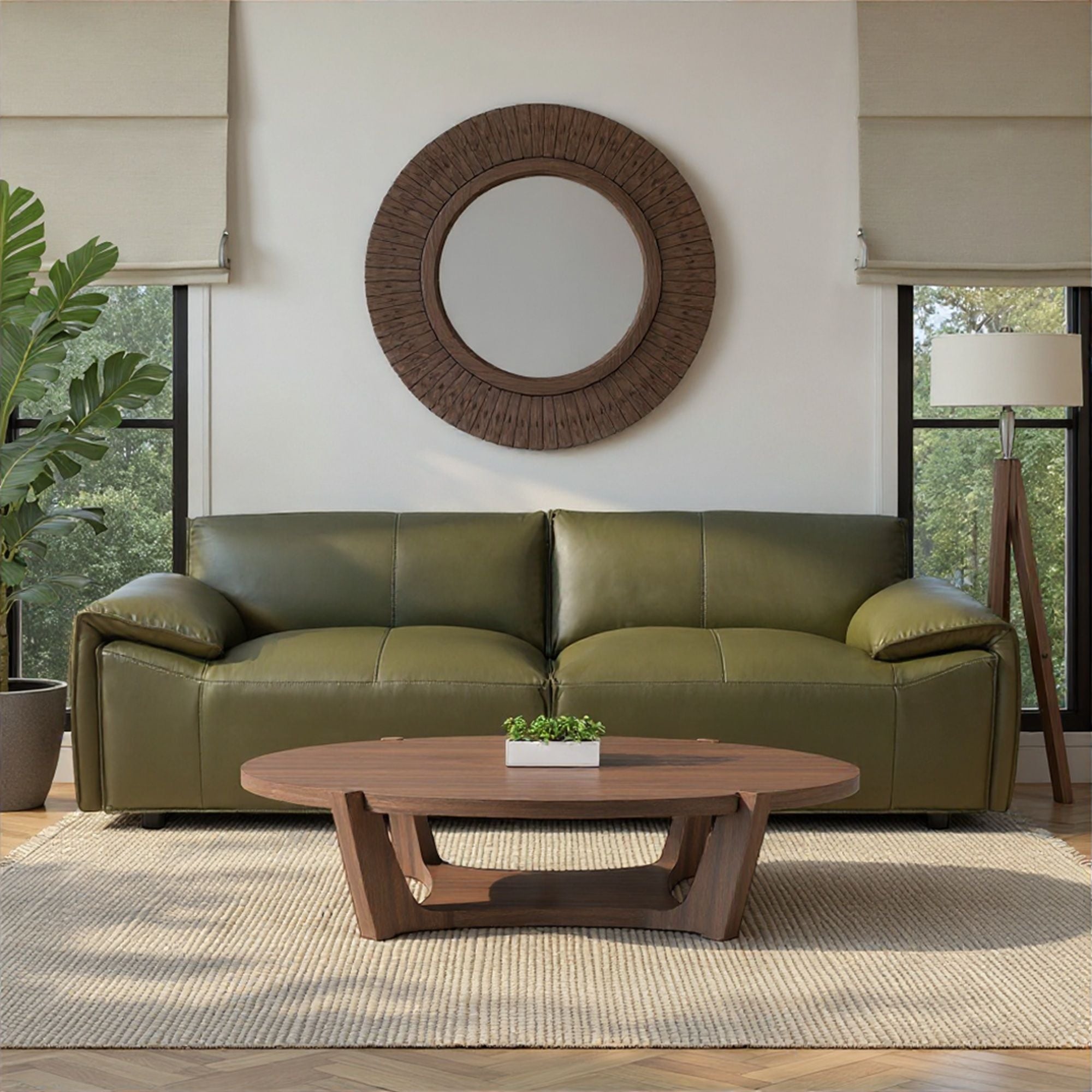 Tanner - Leather Sofa With Padded Arms