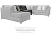 Reidshire - Armless Loveseat - Steel