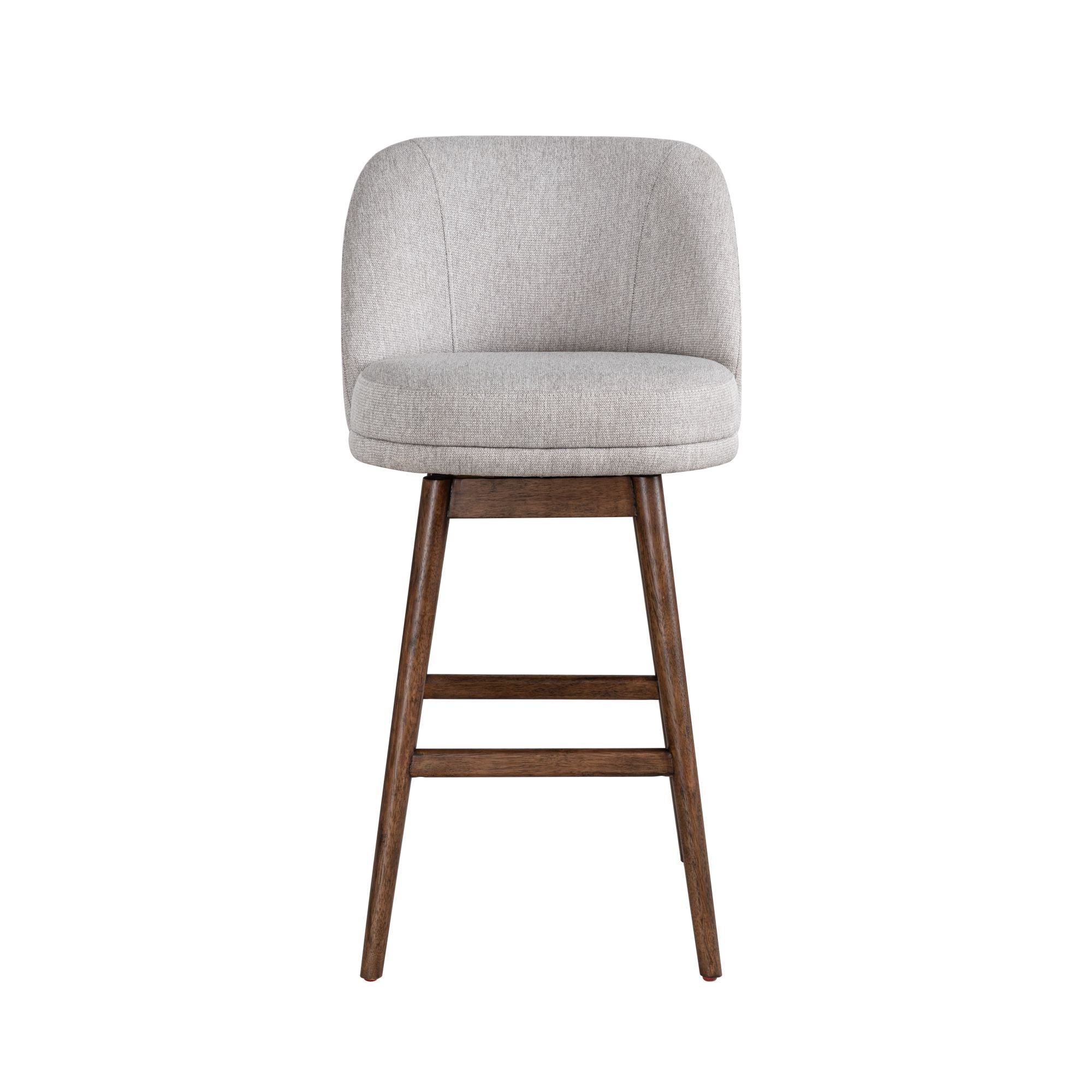 Sadie - Solid Wood Upholstered 30" Bar Height Swivel Barstool