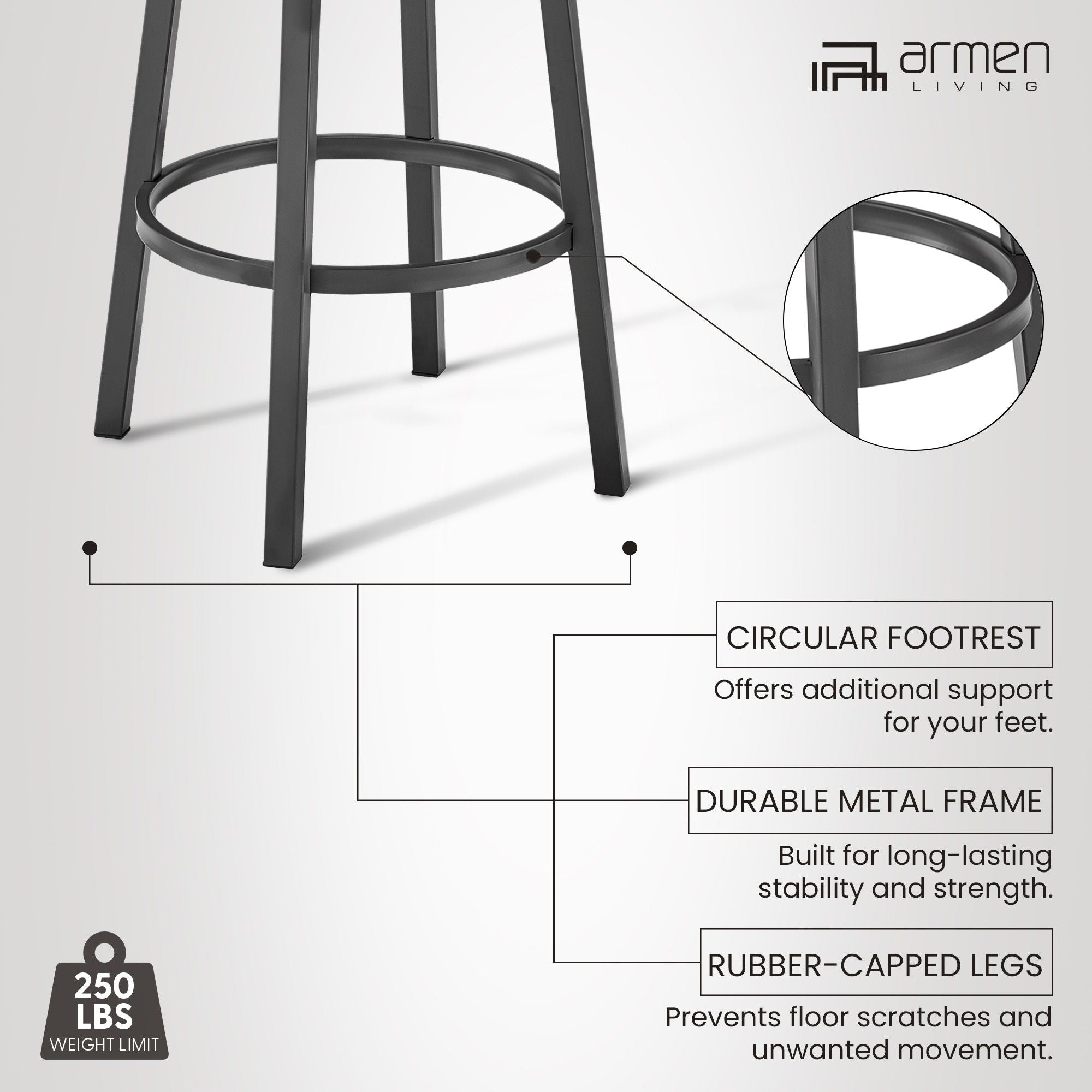 Cohen - 26" Counter Height Swivel Bar Stool - Java Brown Finish And Faux Leather