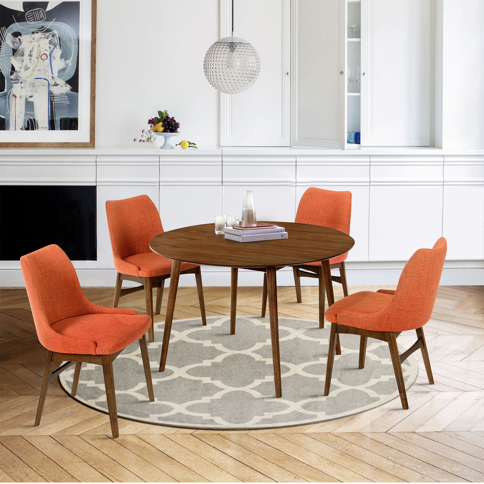 Arcadia - Round Dining Set With Walnut Table