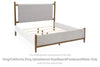 Lyncott - King/California King Upholstered Headboard/Footboard/Slats - Gray / Brown