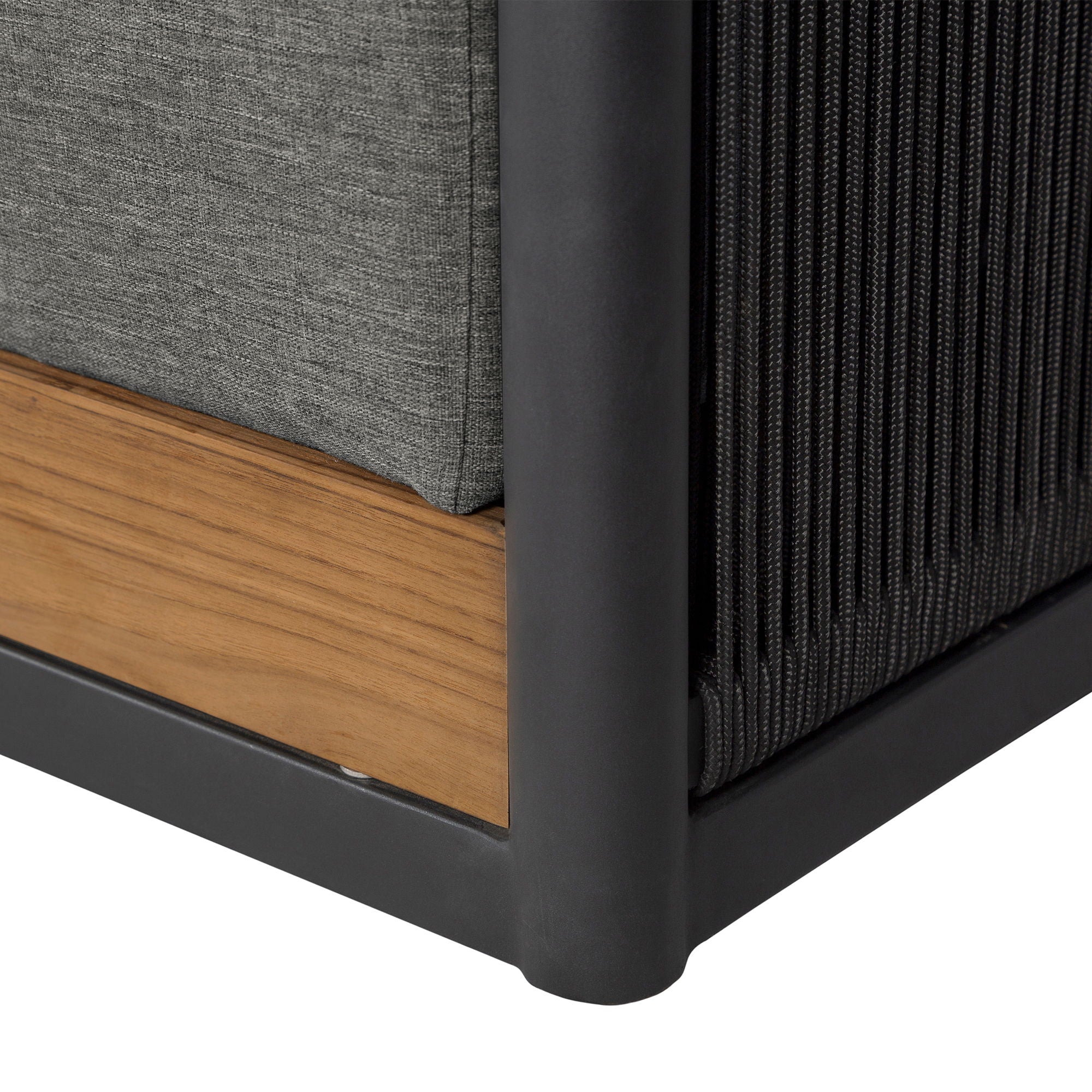Artesia - Outdoor Patio Sofa - Black / Dark Gray