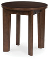 Korestone 2 - Round End Table - Dark Brown