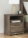 Elbrim - One Drawer Night Stand - Brown