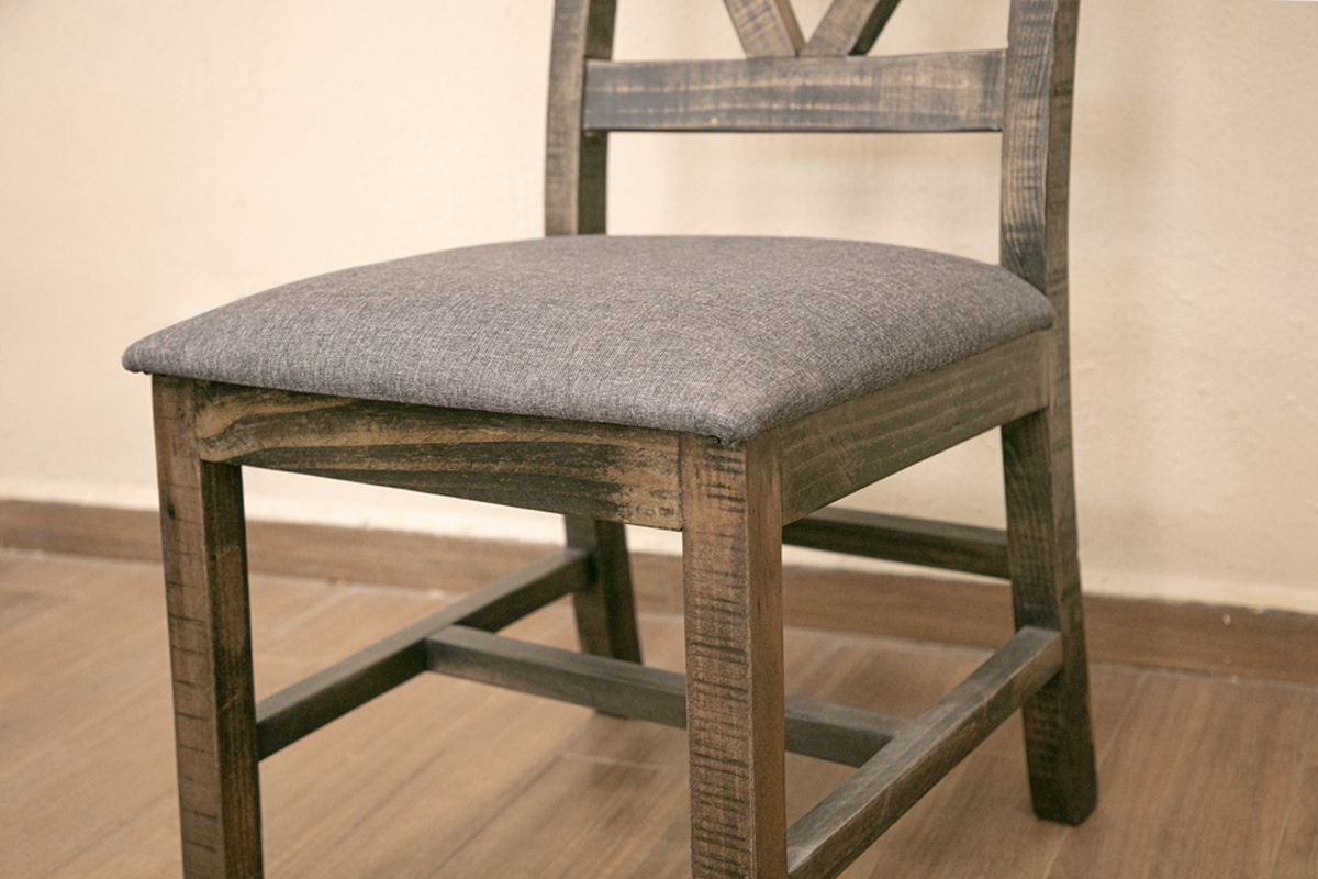 Loft - Chair With Fabric Seat (Set of 2) - Two Tone Gray / Brown