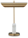 Rowleigh - Marble Desk Lamp - Gold Finish / White