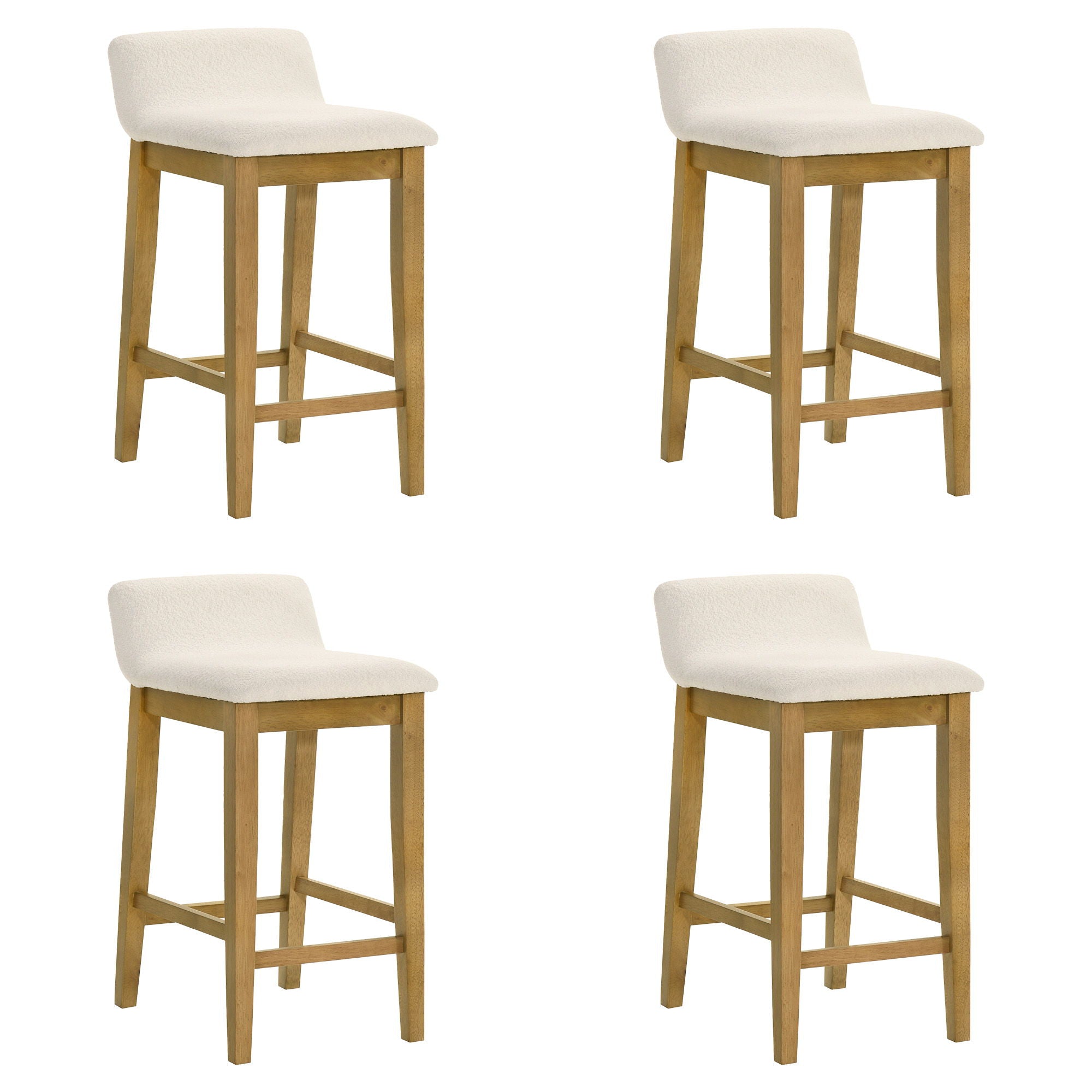 Annikah - Modern Transitional Wood Counter Height Kitchen Bar Stool
