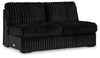 Midnight-Madness - Armless Loveseat - Onyx