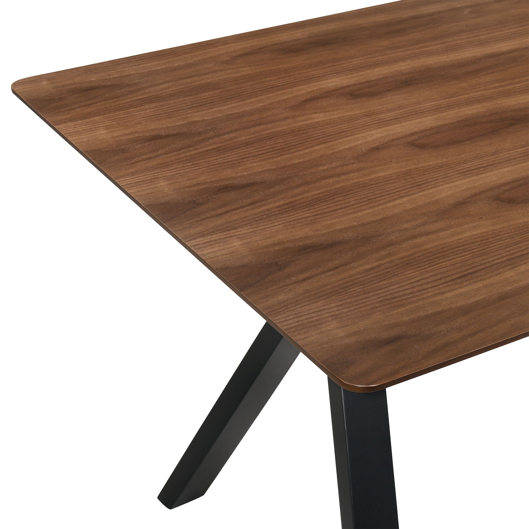 Laredo - Mid-Century Modern Dining Table - Walnut / Black