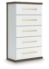 Kendanport - Five Drawer Chest - Brown / White