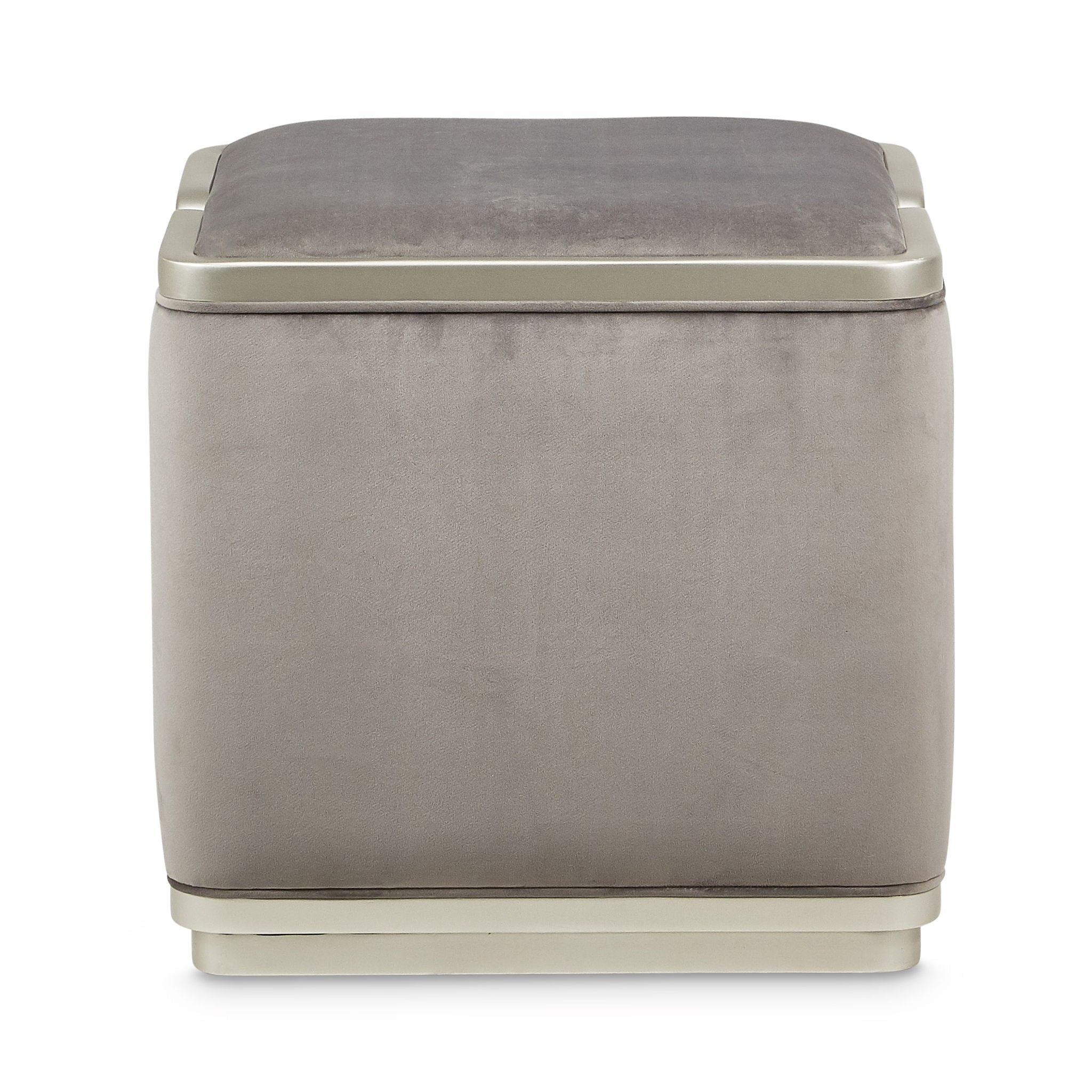 Linea - Ottoman - Gray Pearl / SilverMist