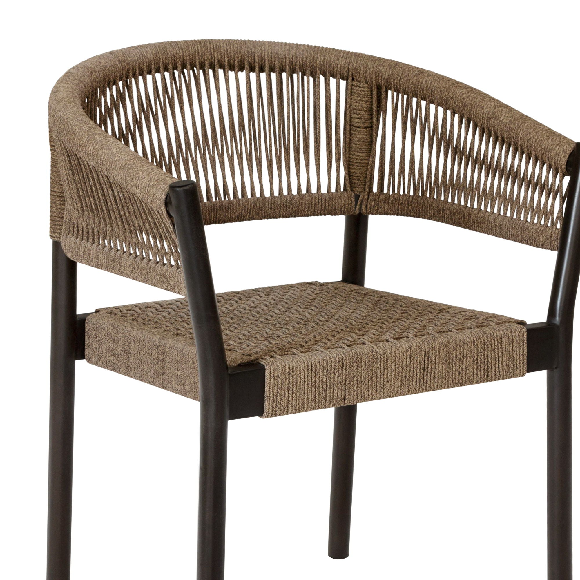 Doris - Outdoor Patio Dining Chair (Set of 2) - Dark Eucalyptus / Truffle