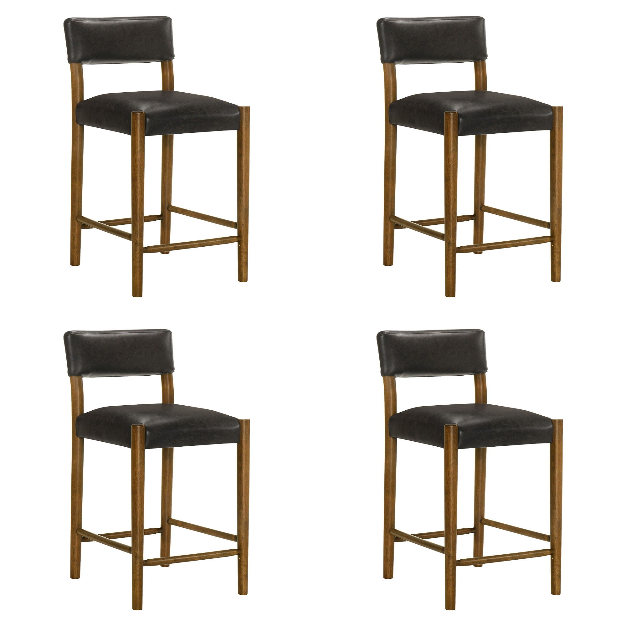 Bennet - Modern Wood Counter Height Kitchen Bar Stool