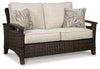 Paradise Trail - Loveseat w/Cushion - Medium Brown