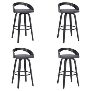 Sonia - 26" Counter Height Swivel Bar Stool - Black Wood