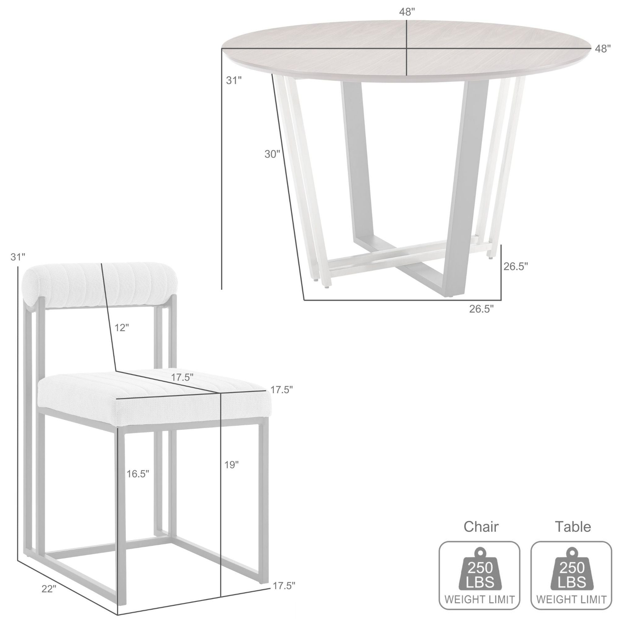 Joana Anastasia - Round Dining Table Set