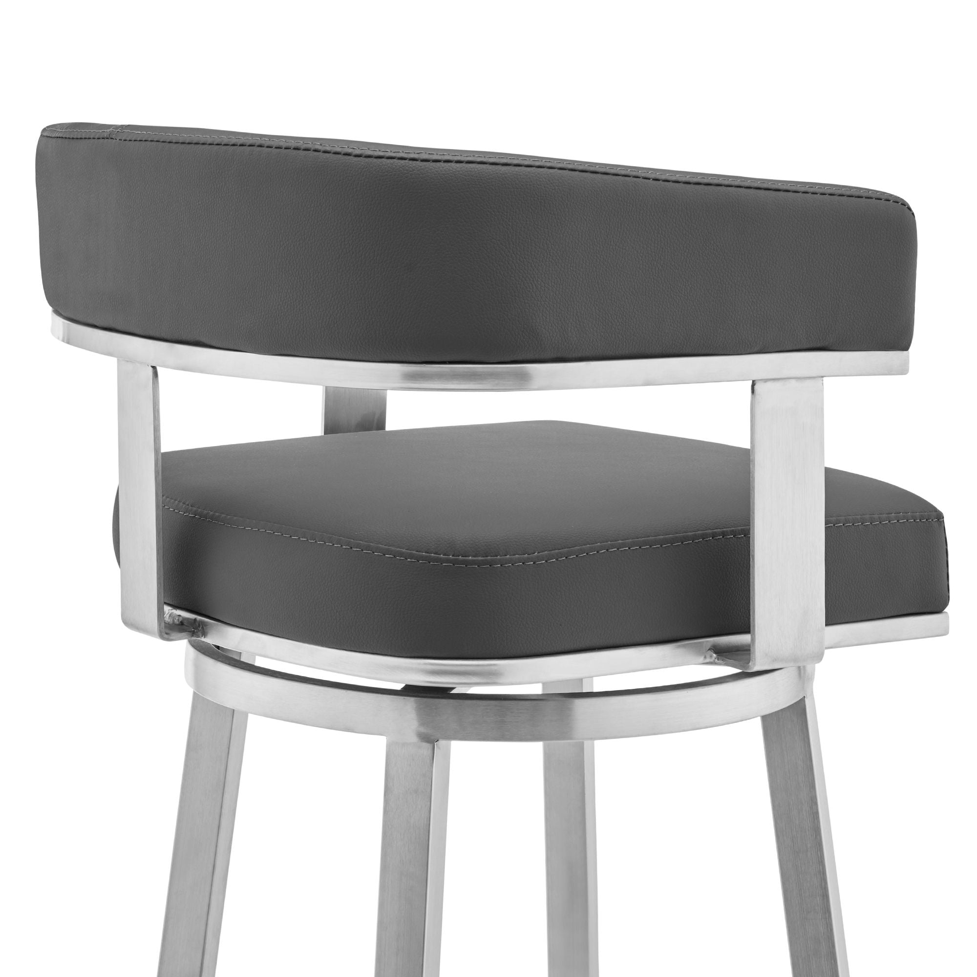 Lorin - Stainless Steel Swivel Bar Stool