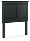 Lanolee - Twin Panel Headboard - Black