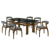 Ileena - 7-Piece Wood Dining Set - Walnut
