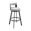 Lynof - Swivel Counter Stool - Black Finish