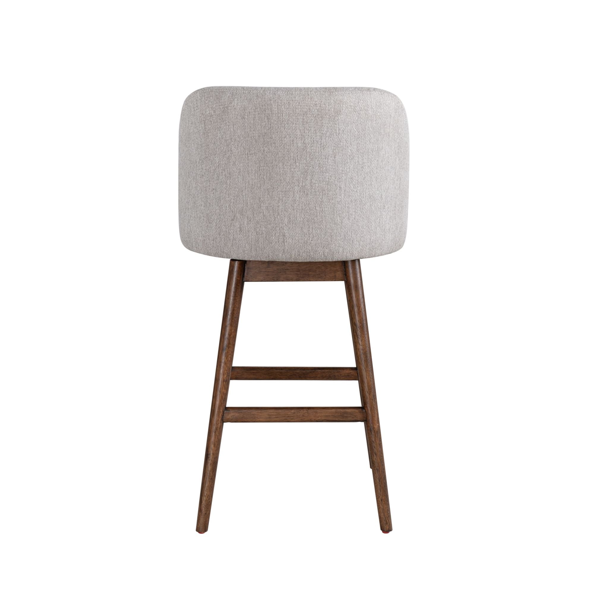 Sadie - Solid Wood Upholstered 30" Bar Height Swivel Barstool