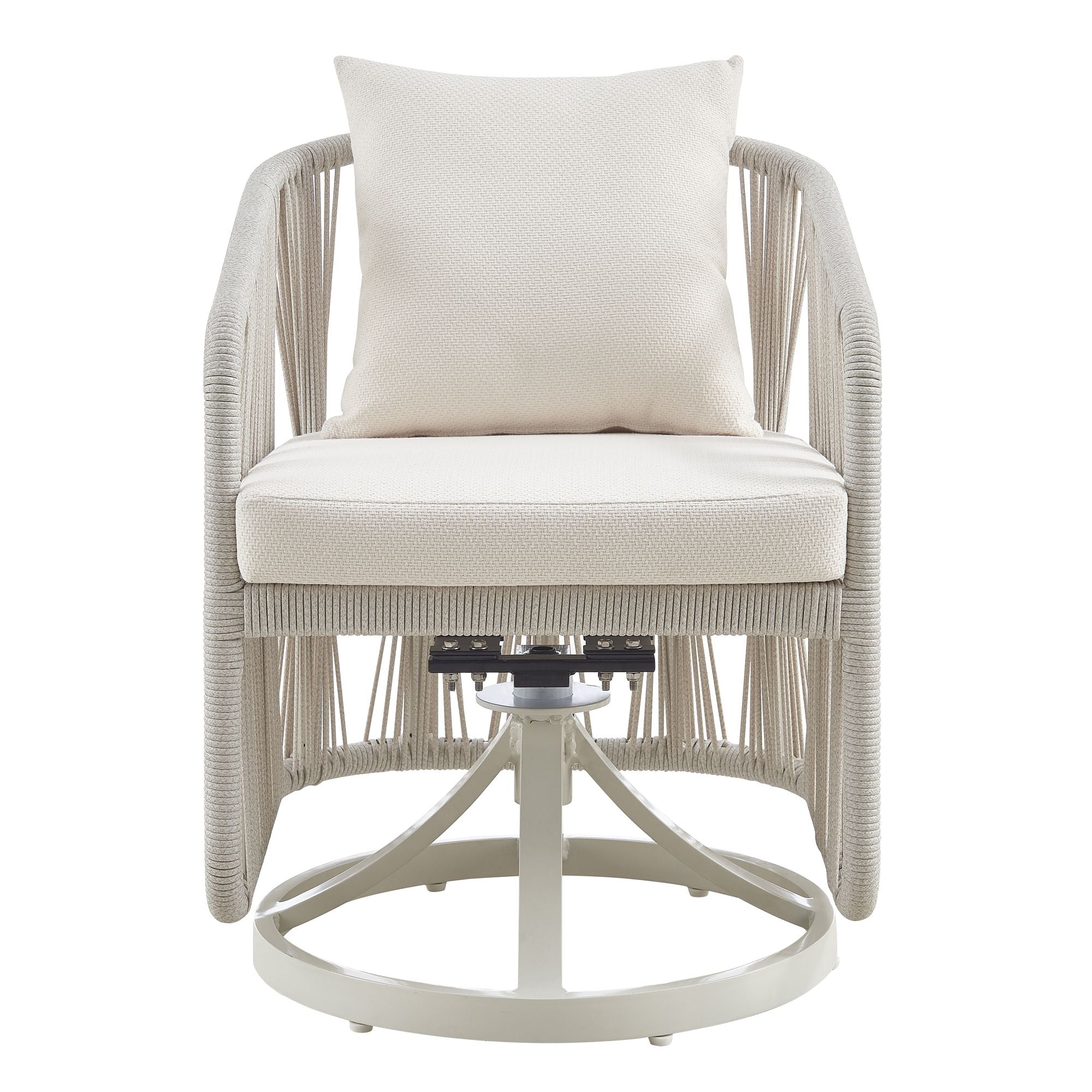 Breeze - Powder Coated Rectangle Metal Outdoor Dining Set With Cushions
