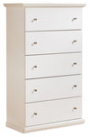 Bostwick Shoals - Five Drawer Chest - White