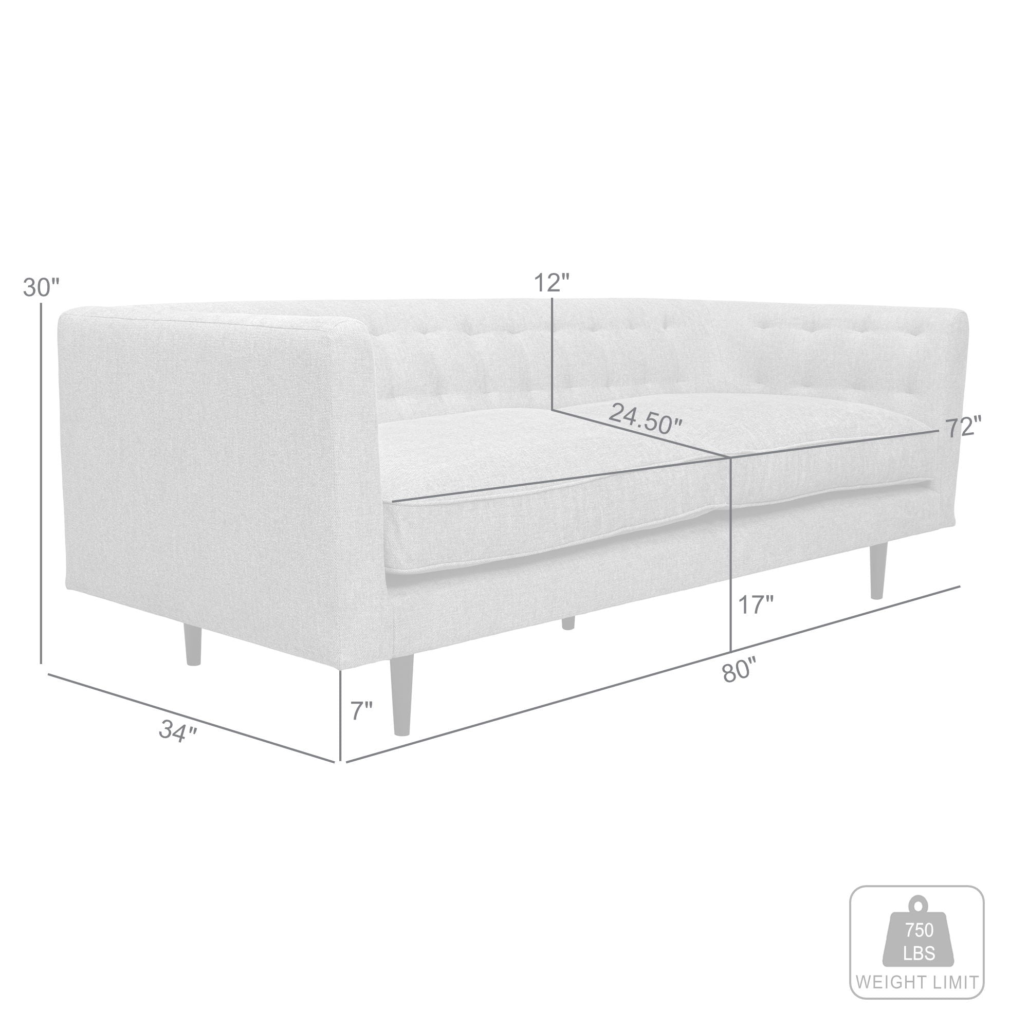 Annabelle - Sofa With Wood Legs