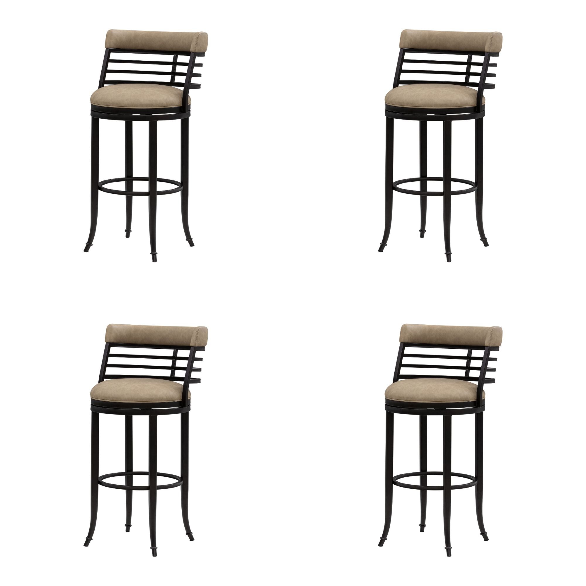 Telia - Upholstered Swivel Bar Height Barstool