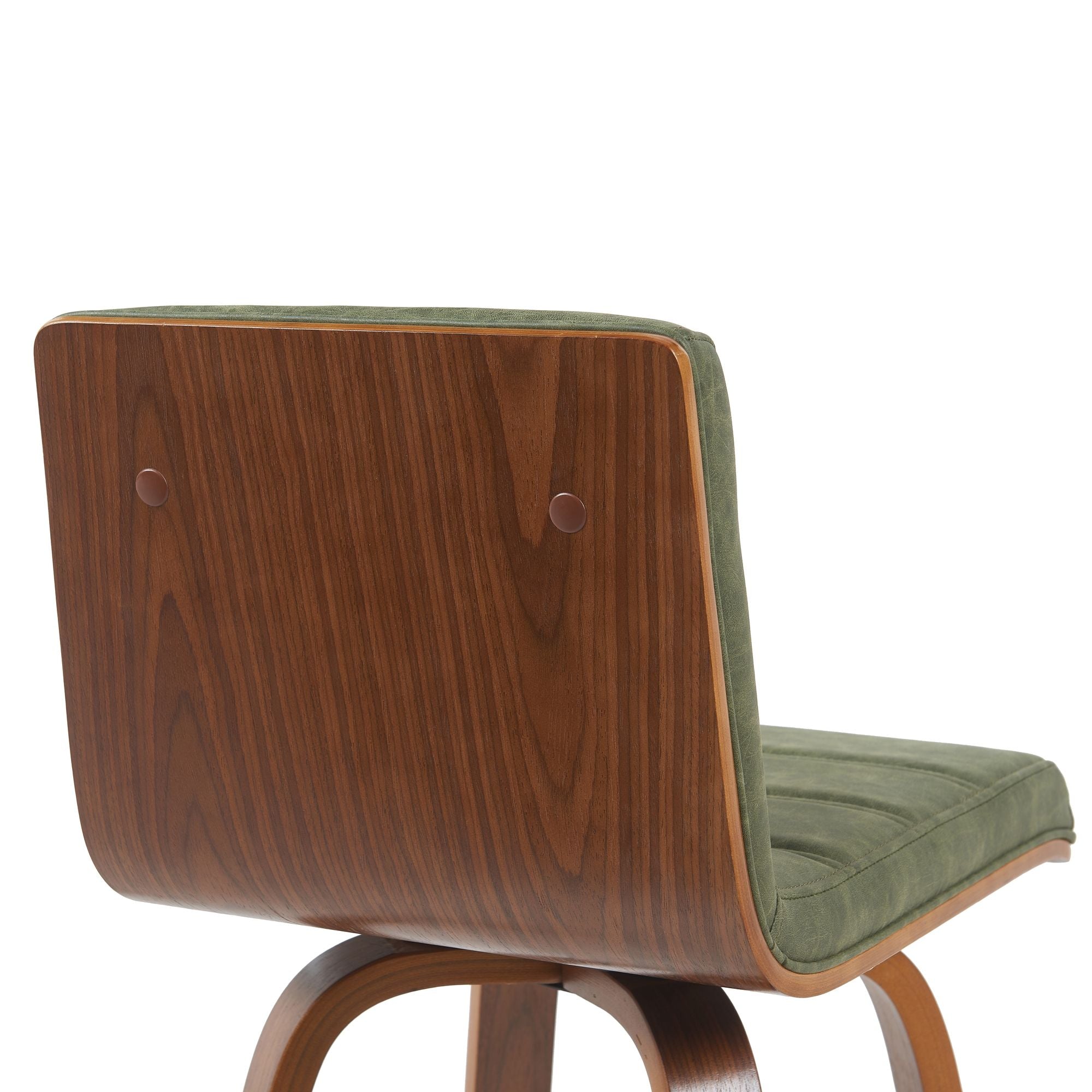 Vienna - Modern Swivel Bar Height Stool - Walnut Finished Wood Frame