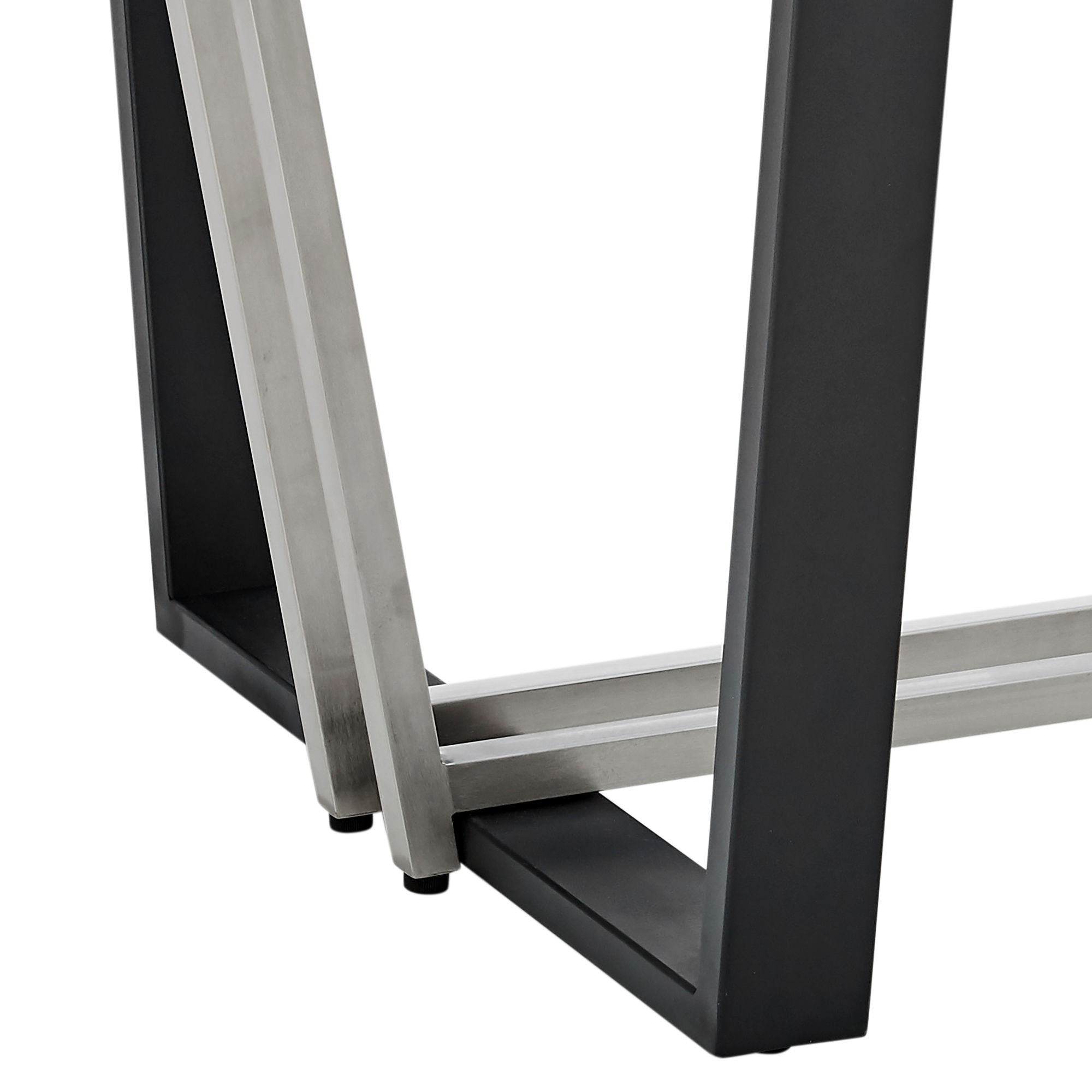 Kai Anastasia - Rectangular Glass Dining Table Set - Brushed Base