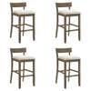 Merie - Modern Transitional Wood Bar Height Kitchen Bar Stool