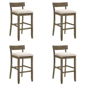 Merie - Modern Transitional Wood Bar Height Kitchen Bar Stool