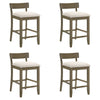 Merie - Modern Transitional Wood Counter Height Kitchen Bar Stool