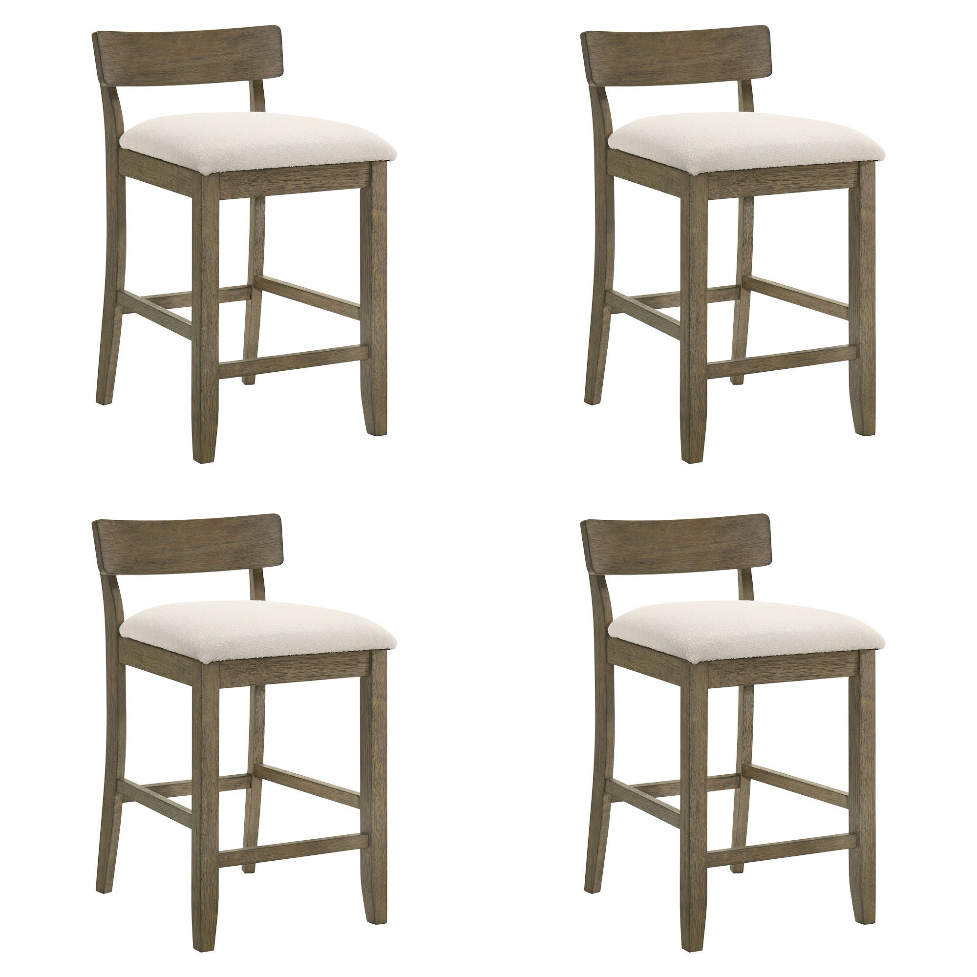 Merie - Modern Transitional Wood Counter Height Kitchen Bar Stool