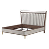 Houston - Eastern King Channel Tufted Panel Bed - Porcini / Walnut
