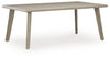 Cliff Trails - Rectangle Dining Table With Umbrella Option - Beige