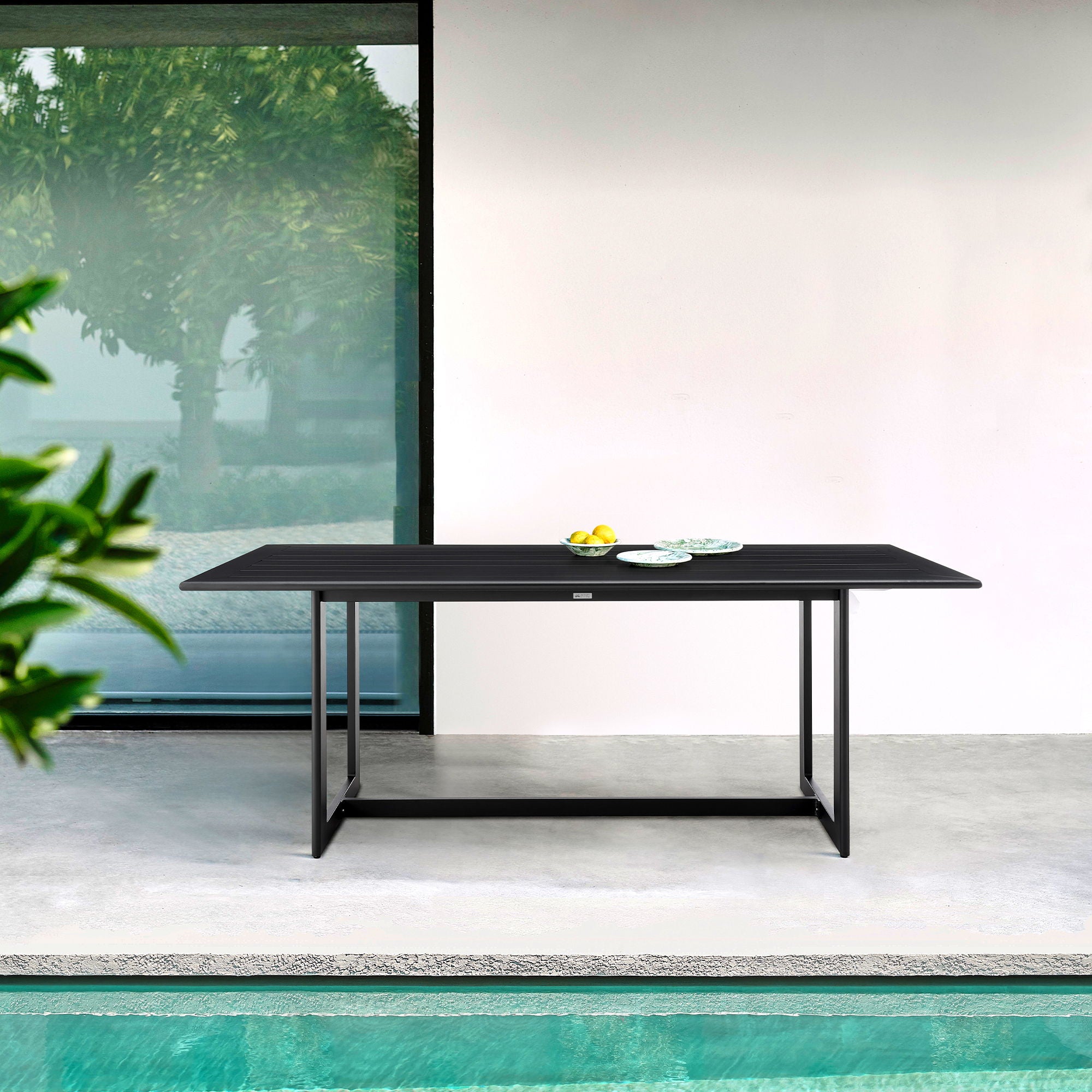 Cayman - Outdoor Patio Dining Table - Black