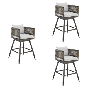 Alegria - Outdoor Patio Swivel Bar Stool Set