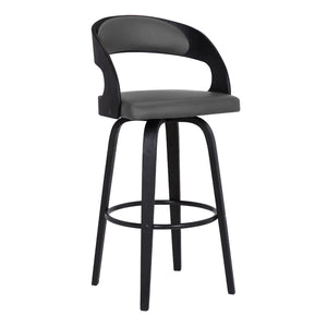 Shelly - 26" Counter Height Swivel Bar Stool With Black Frame